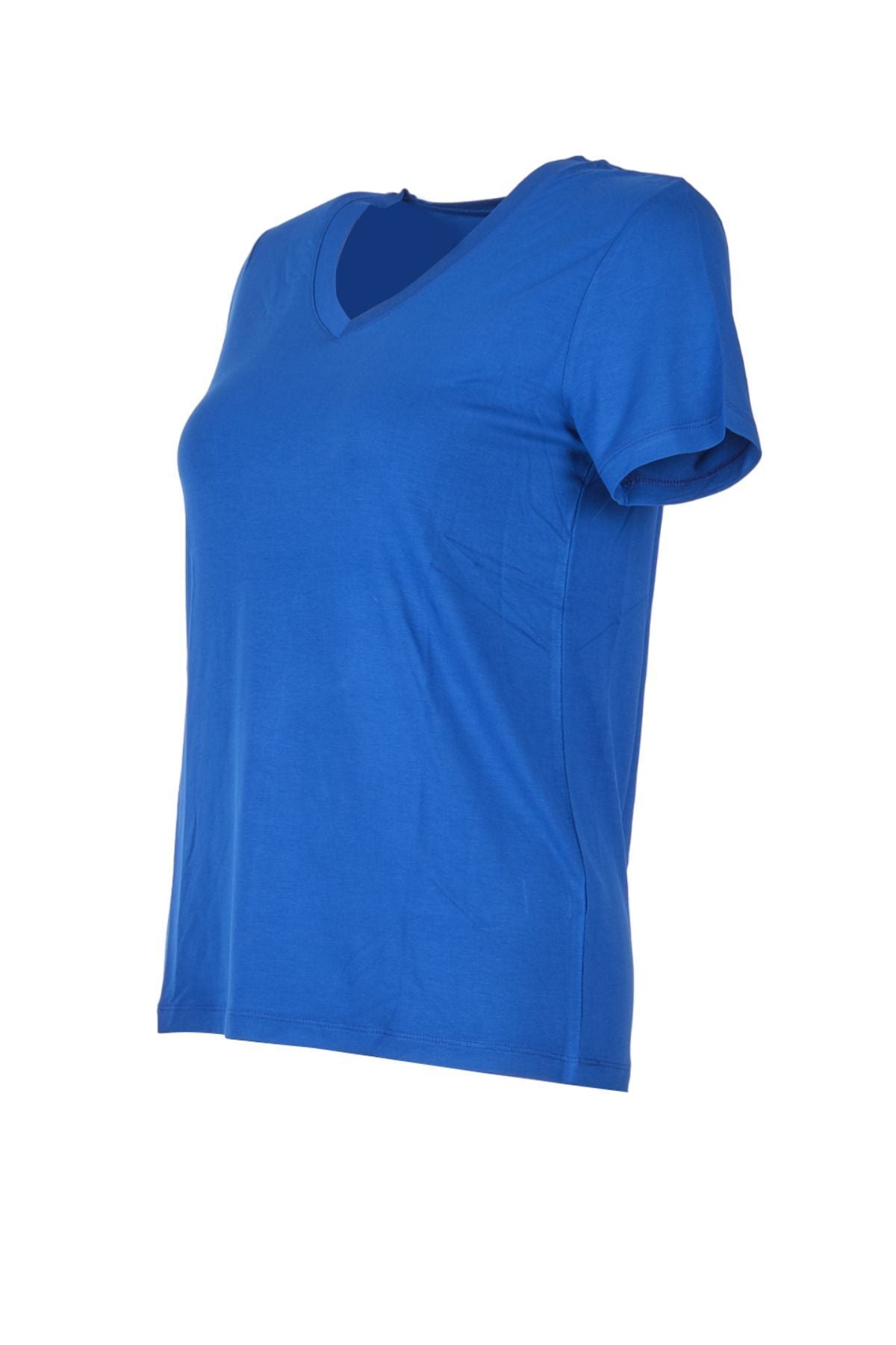 Daido Kadın V Yaka Kısa Kol Minimalist T-Shirt - Rahat ve Şık