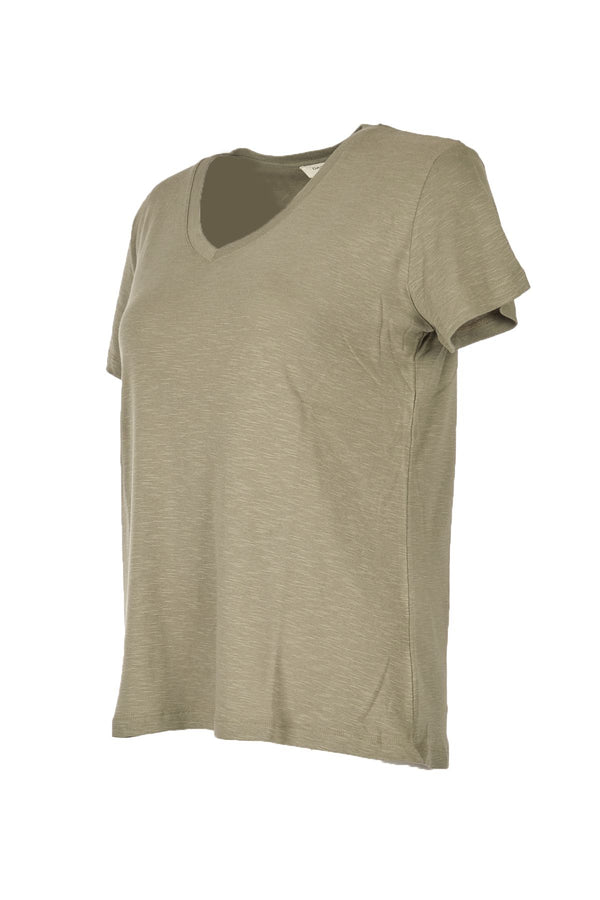 Daıdo Oversize V Yaka Kısa Kol Kadın T-Shirt - Rahat ve Şık Günlük Kombin
