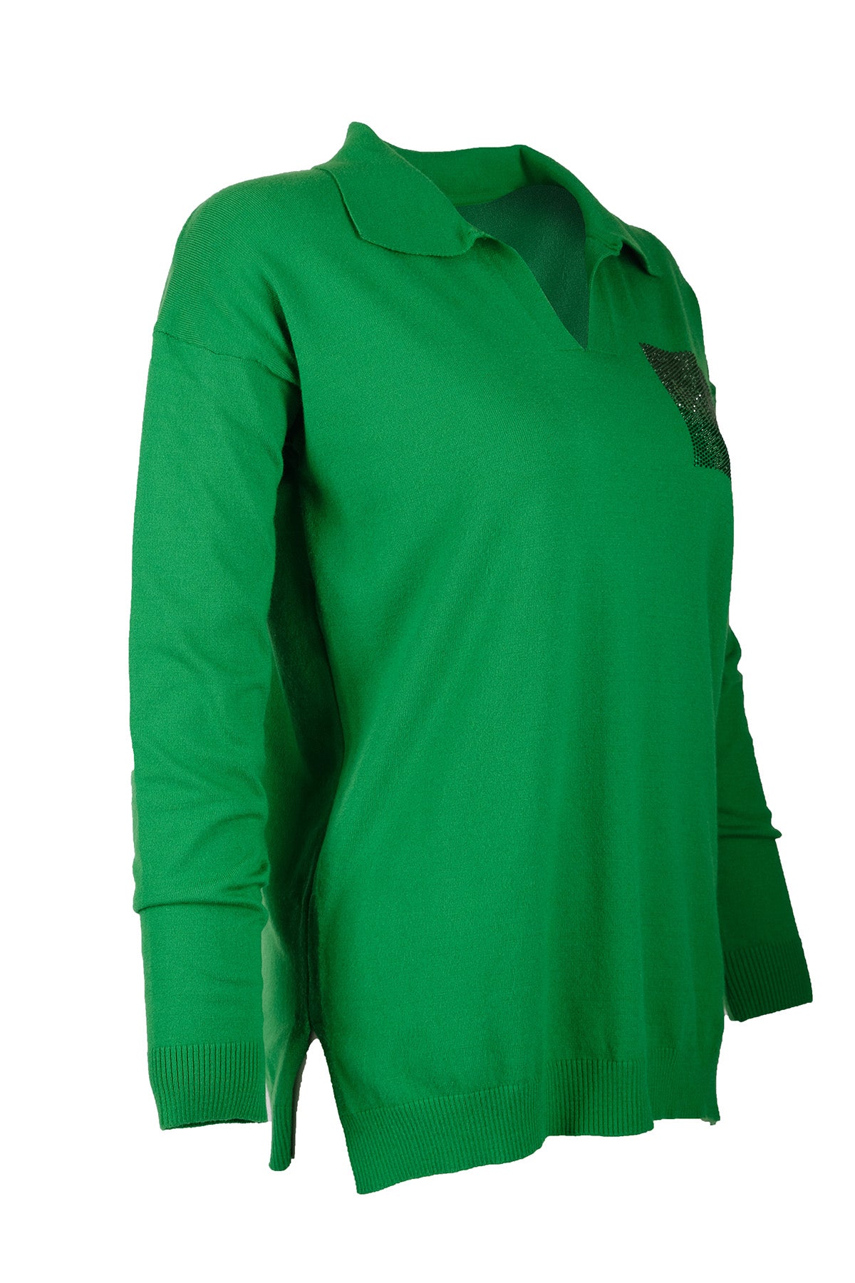Daıdo Oversize Polo Yaka Kadın Tişört - Minimalist Tarz Secondary image
