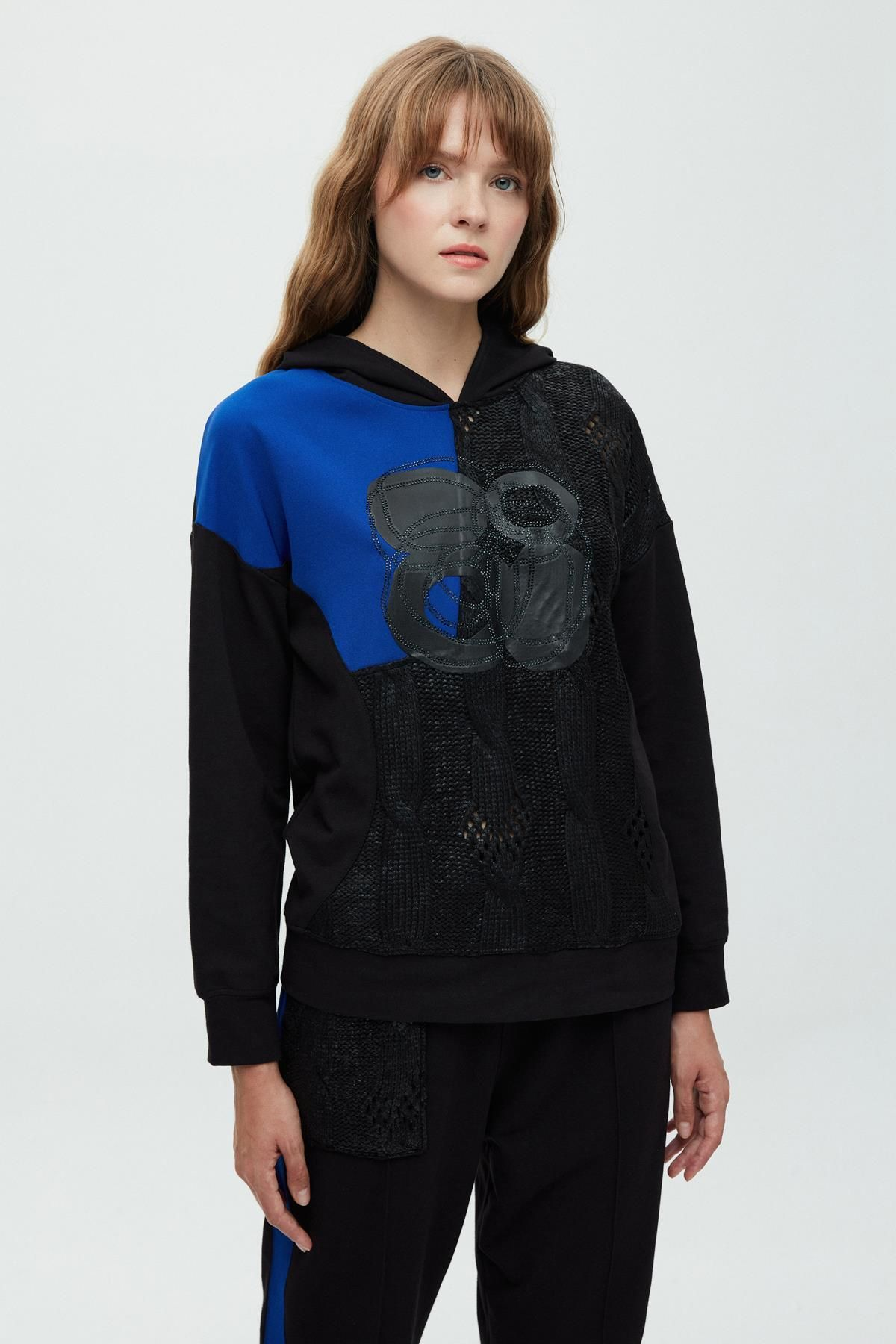 Daido Oversize Kapüşonlu Minimalist Kadın Sweatshirt - Günlük Kullanım Secondary image