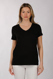 Daıdo Minimalist V Yaka Kısa Kol Kadın T-Shirt - Günlük Kullanım