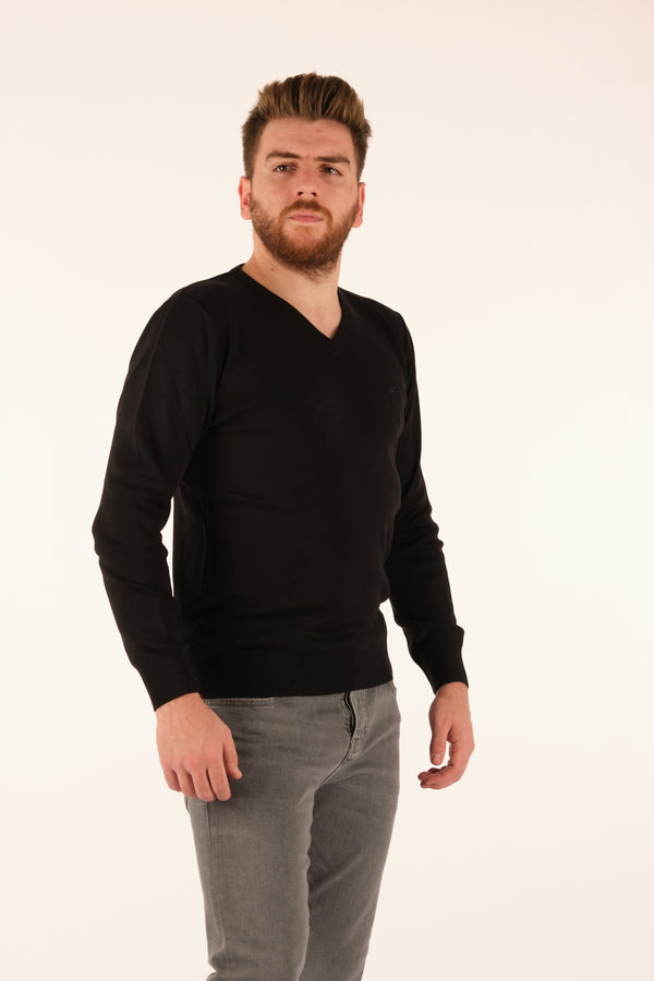 De Blasio Minimalist V Yaka Uzun Kol Erkek Kazak - Günlük Kombinler İçin İdeal