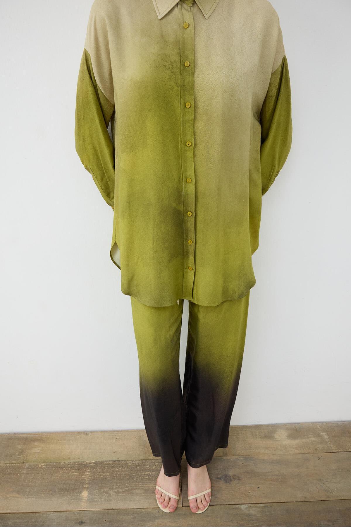 Degrade Desenli Rayon Viskon Pantolonlu Takim Terzi Dükkani Secondary image