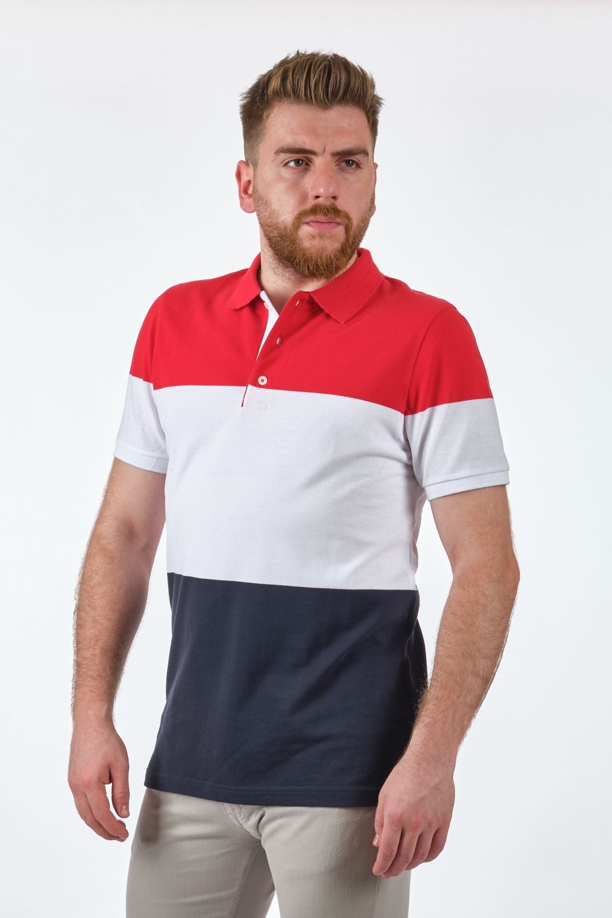Desen Erkek Minimalist Polo Yaka Kısa Kol T-Shirt - Günlük Şıklık
