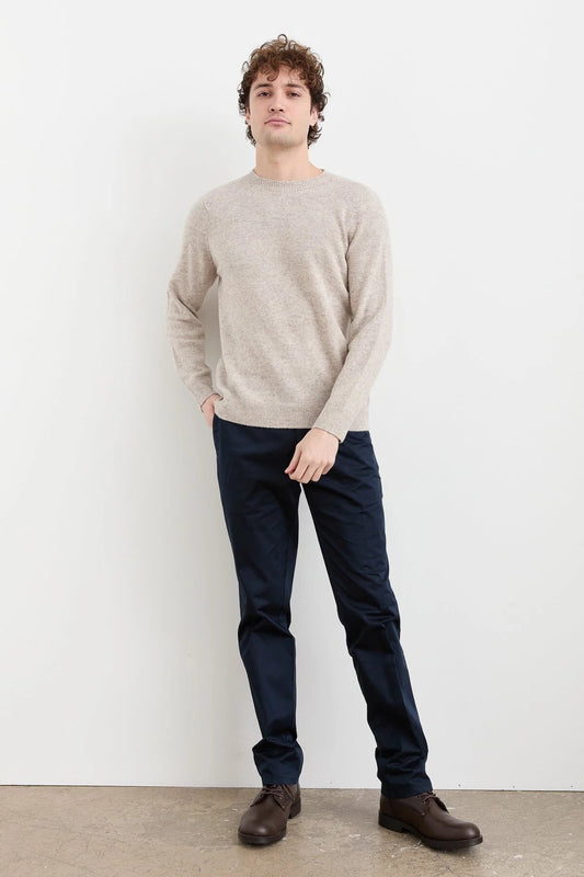 Desen Erkek Minimalist Yuvarlak Yaka Uzun Kol Kazak - Günlük Stil