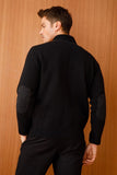 Men's Patterned Minimalist Long-Sleeve Sweater Jacket - Casual & Stylish