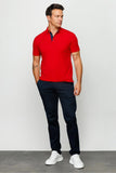 Desen Erkek Polo Yaka Kısa Kol T-Shirt - Minimalist & Rahat