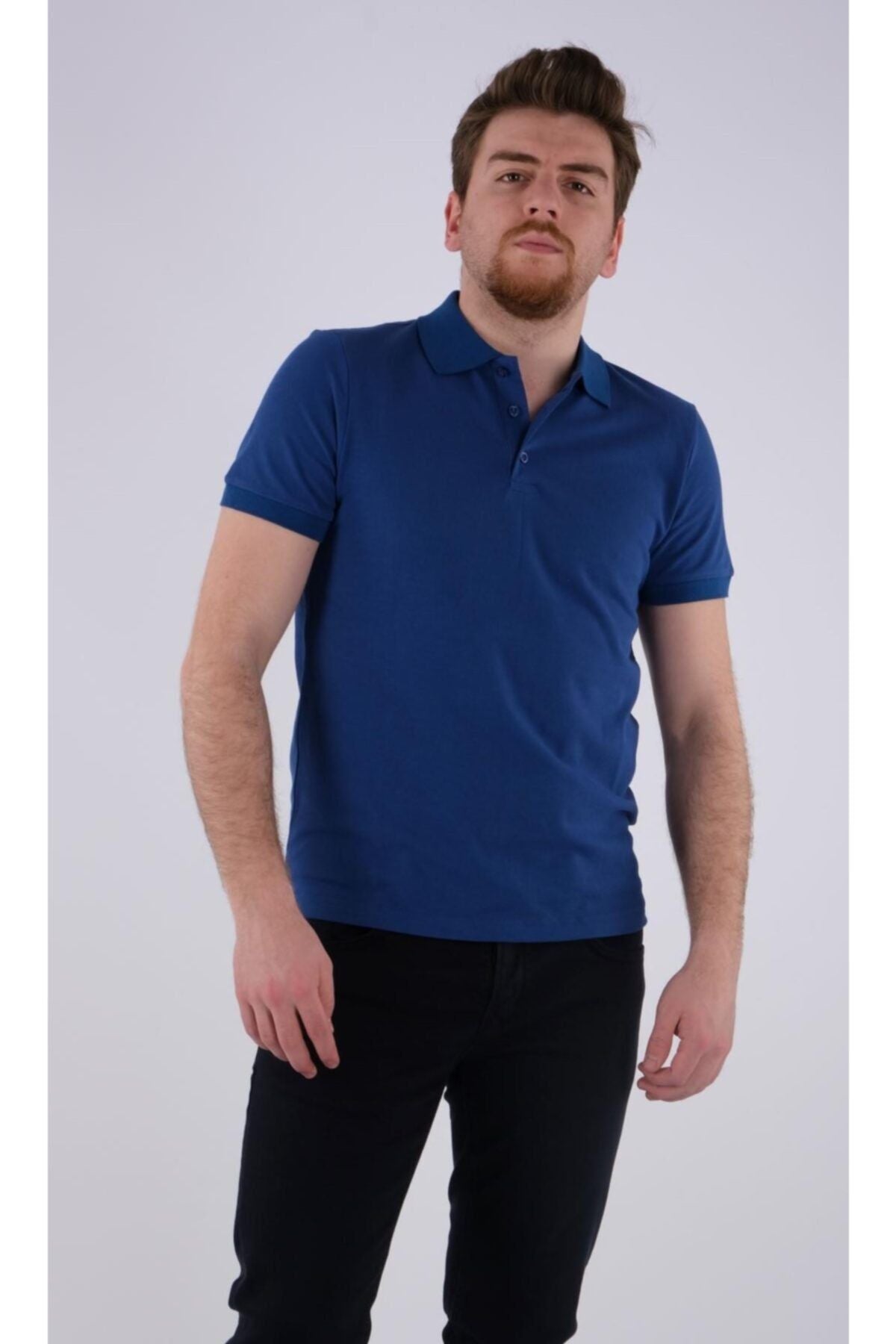 Desen Erkek Polo Yaka Kısa Kol T-Shirt - Minimalist ve Şık