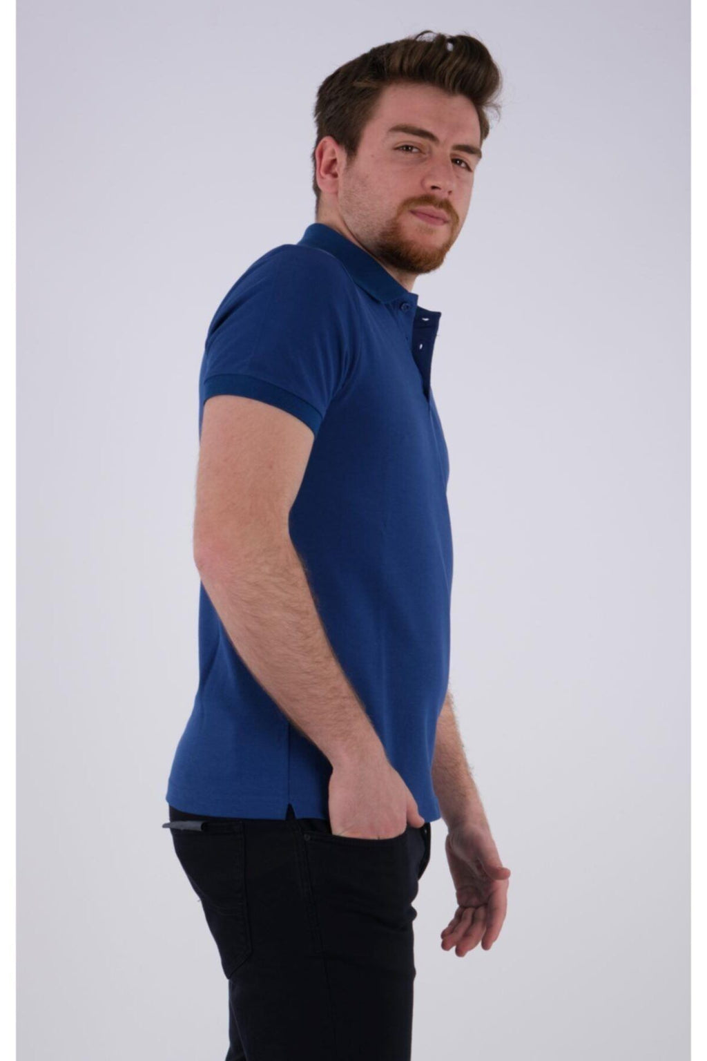 Desen Erkek Polo Yaka Kısa Kol T-Shirt - Minimalist ve Şık
