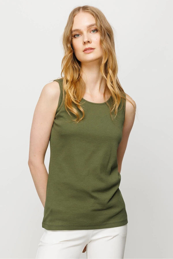 Desen Minimalist Kolsuz Yuvarlak Yaka Kadın T-Shirt - Günlük Stil