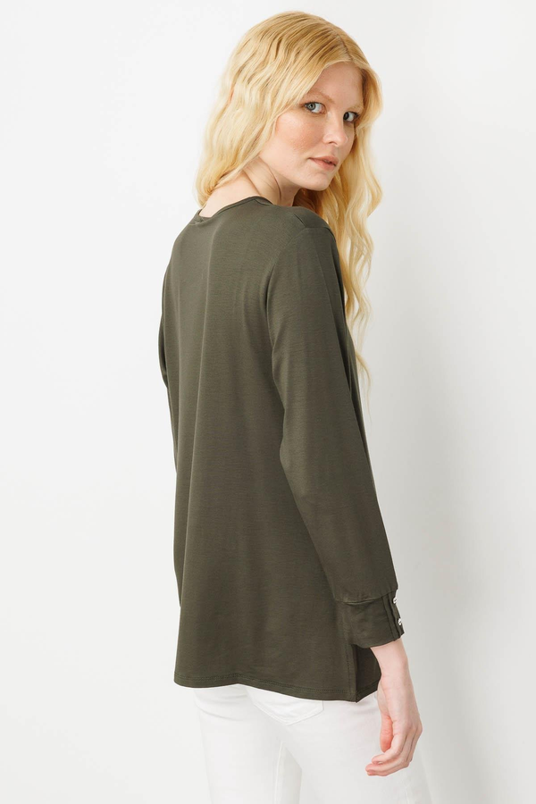 Desen Minimalist Oversize Uzun Kol Kadın Bluz - Rahat ve Şık