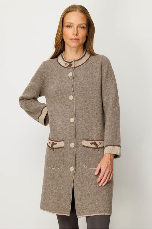 Patterned Women's Coat 25KDSN25034