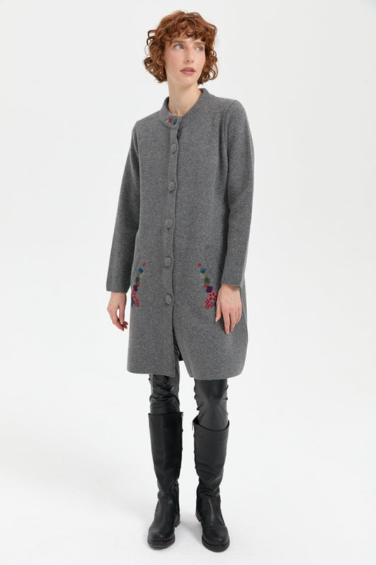 Patterned Women's Coat DSN24K24012