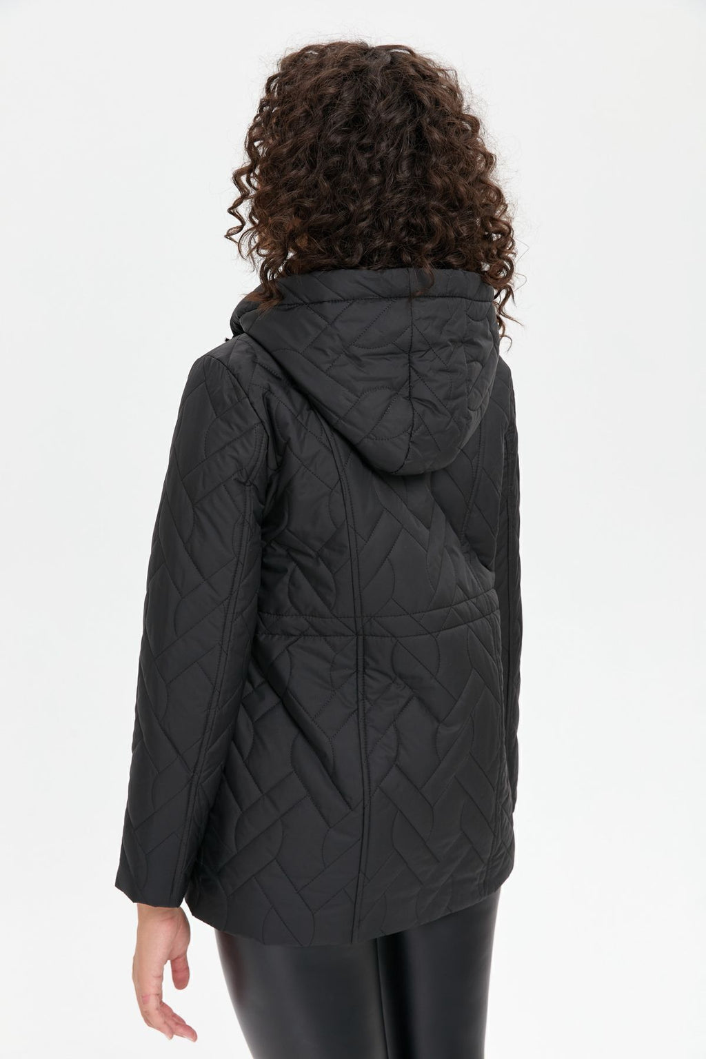 Desen Kadın Kapüşonlu Oversize Midi Kaban - Minimalist Tarz
