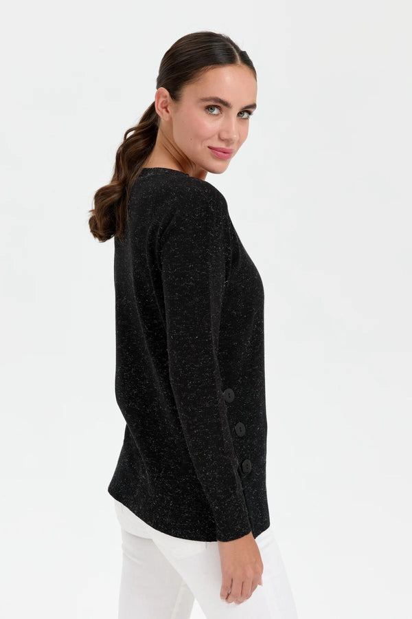 Desen Kadın Minimalist Uzun Kol Kazak - Regular Fit Yuvarlak Yaka