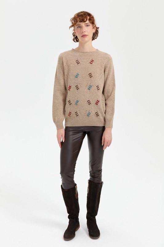 Patterned Women's Sweater DSN24K24211