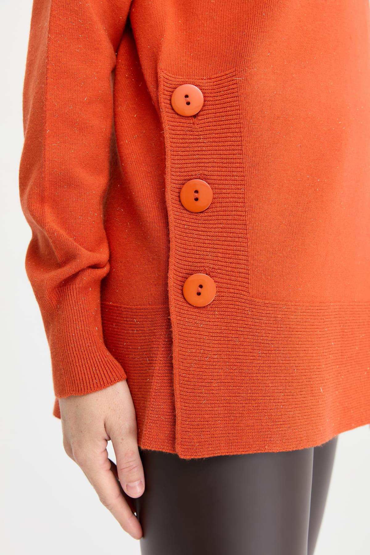 Desen Kadın Oversize Boğazlı Uzun Kol Kazak - Minimalist Stil