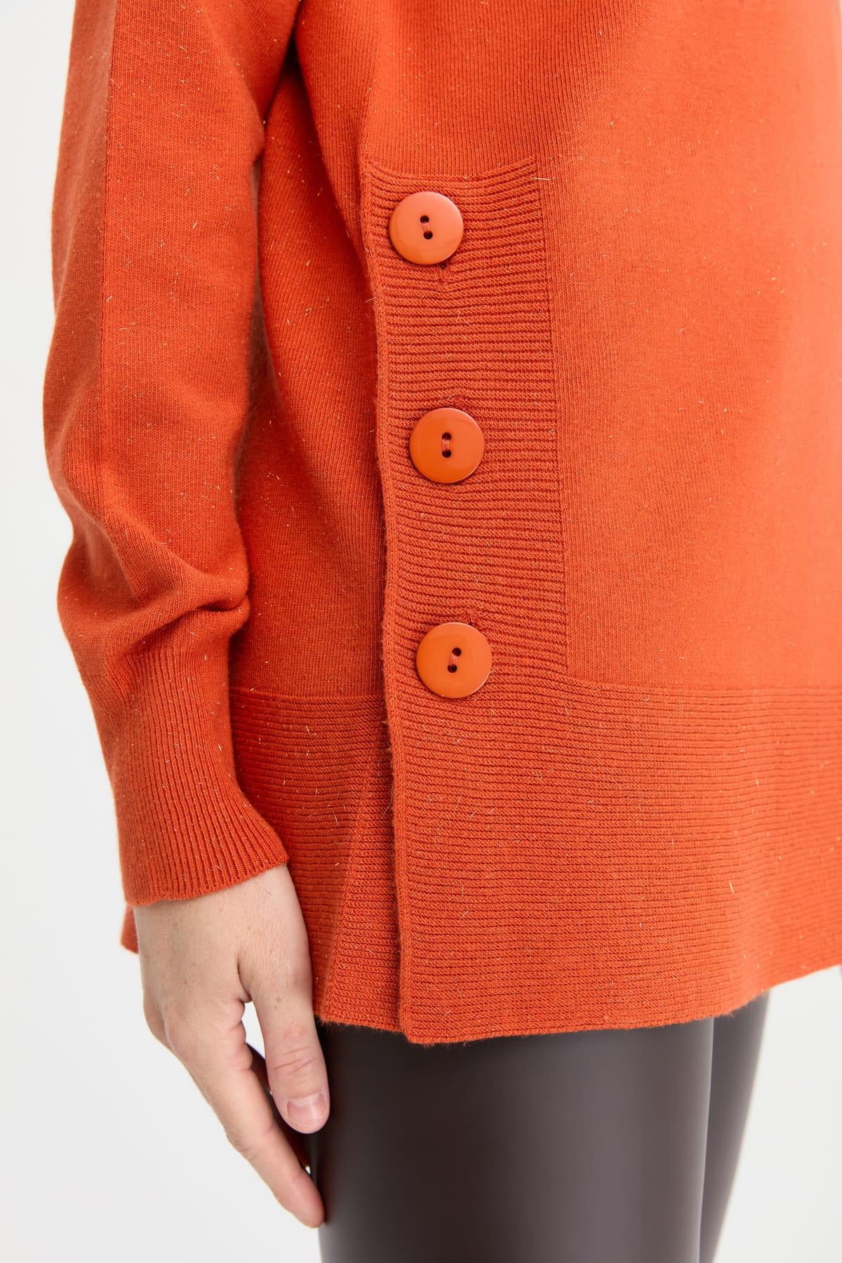 Desen Kadın Oversize Boğazlı Uzun Kol Kazak - Minimalist Stil