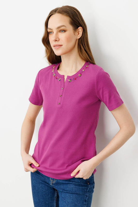 Patterned Women's T-Shirt DSN24754 