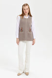 Patterned Women's Vest DSN24K24000
