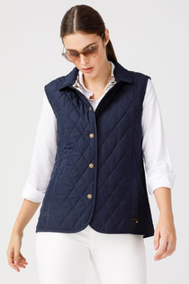 Desen Kolsuz Kapitone Yelek - Minimalist Oversize Günlük