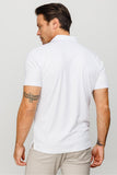Desen Minimalist Polo Yaka Erkek T-Shirt - Kısa Kol - Rahat