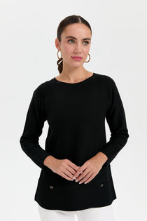 Desen Oversize Uzun Kol Kadın Kazak - Minimalist Stil