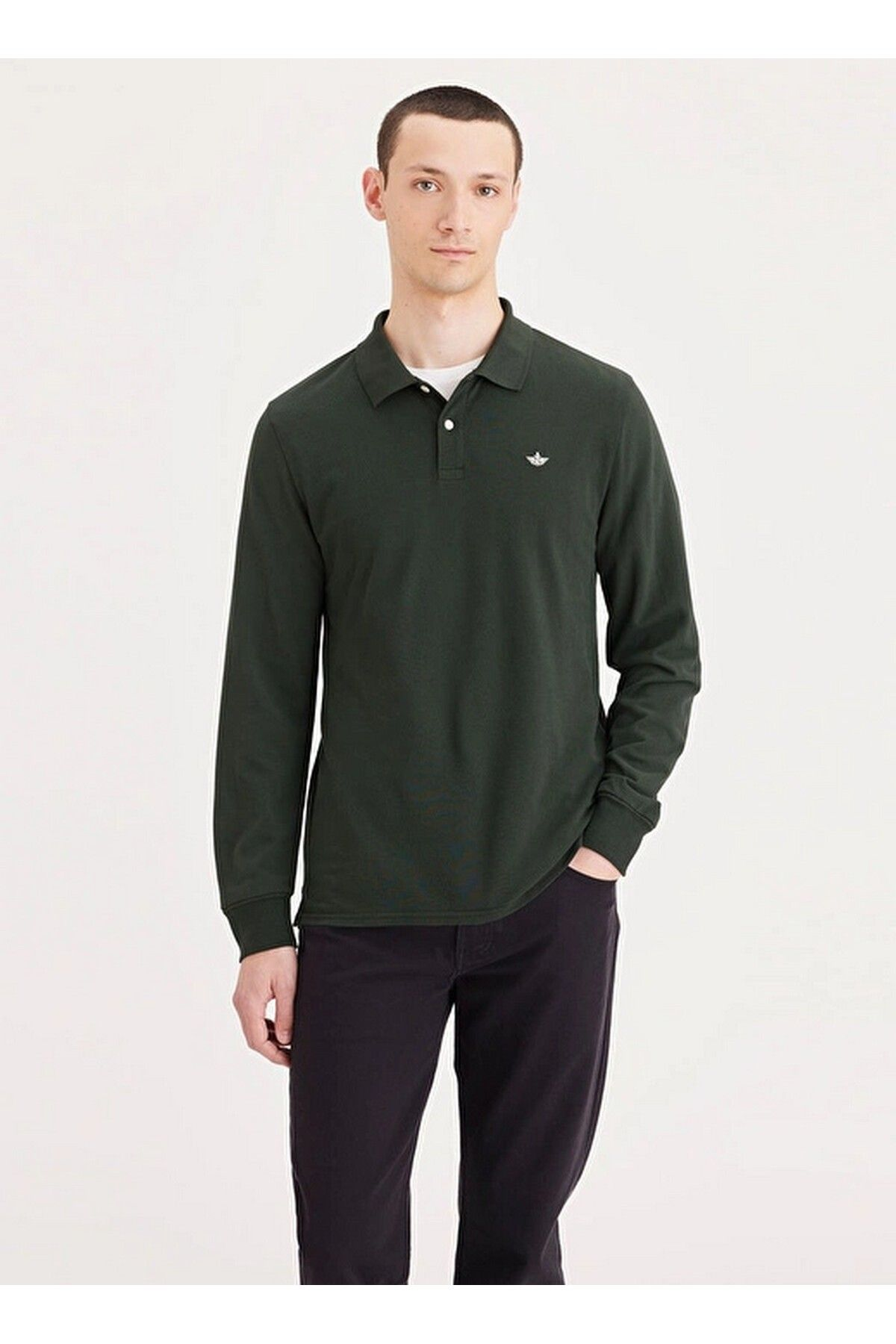 Dockers Erkek Uzun Kol Polo Yaka Minimalist Gömlek - Regular Fit