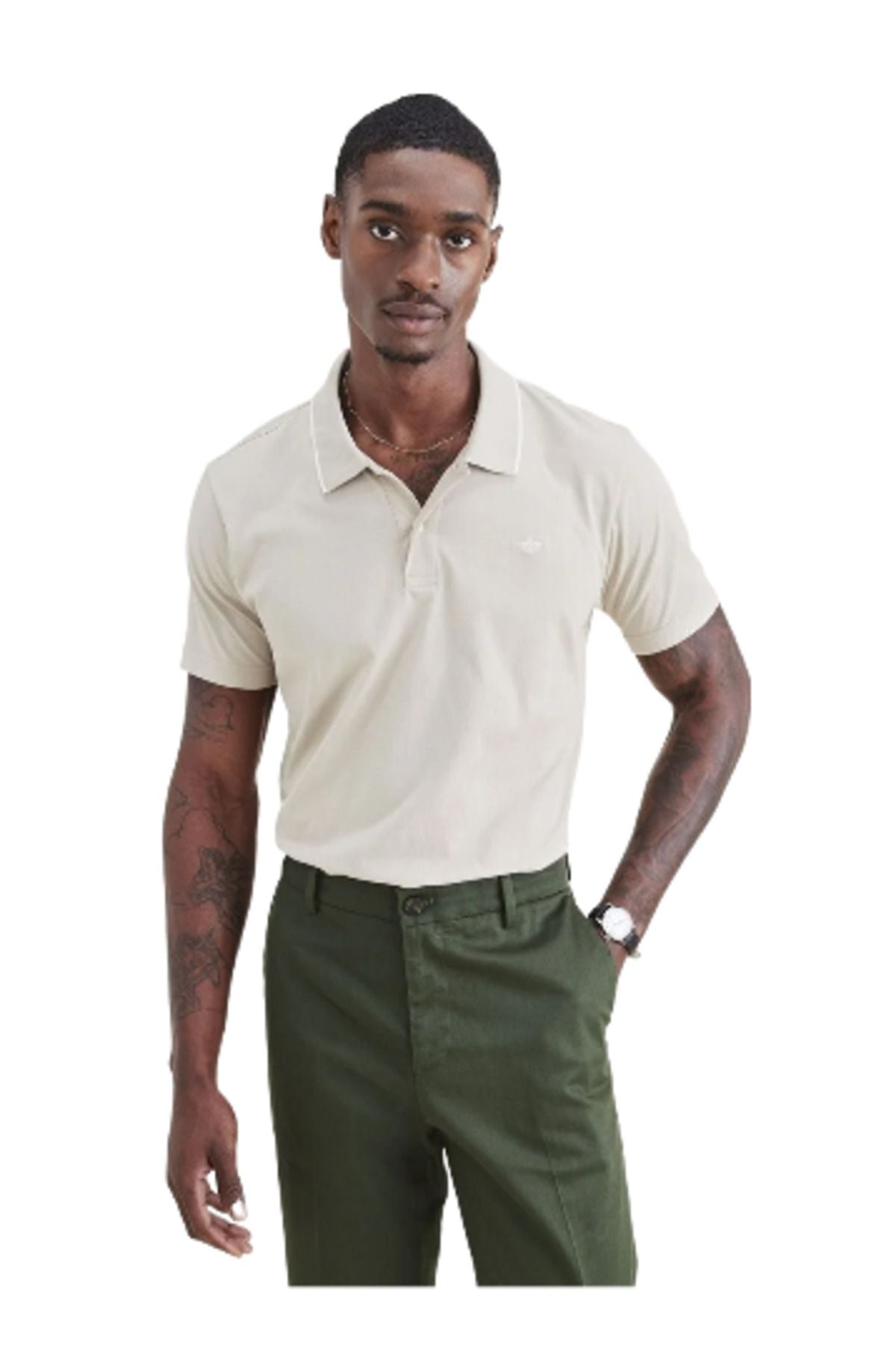 Dockers Minimalist Polo Yaka Kısa Kol Erkek T-Shirt - Rahat ve Şık Secondary image