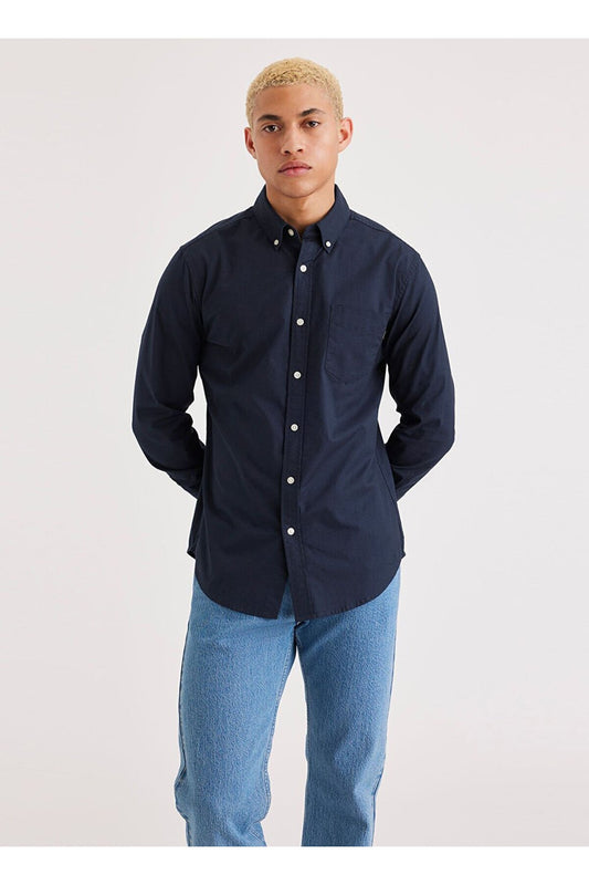 Dockers Erkek Uzun Kol Gömlek - Minimalist Günlük Stil - Regular Fit
