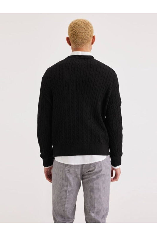 Dockers Minimalist Örgü Detaylı Erkek Uzun Kol Sweatshirt