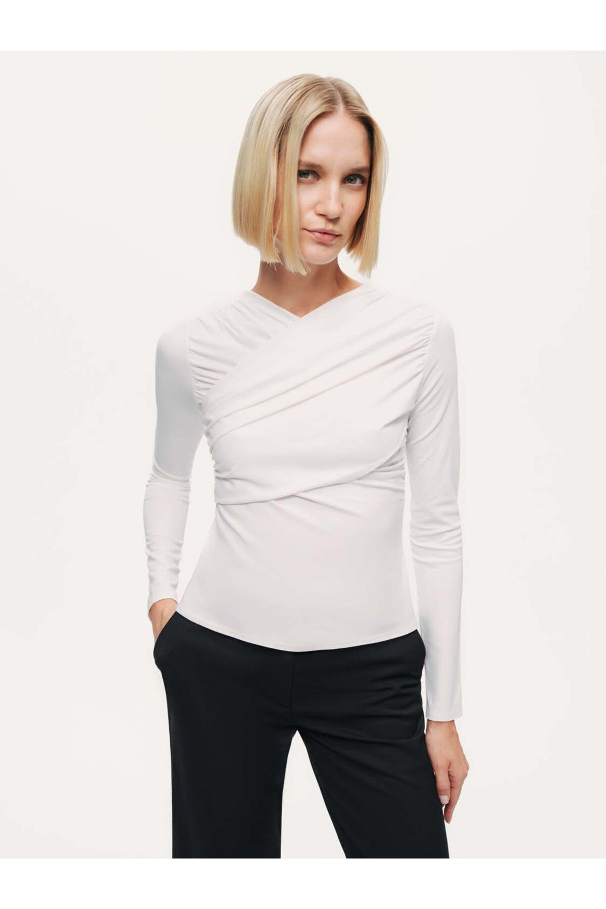 Drape Detaylı Bluz Nocturne Main image