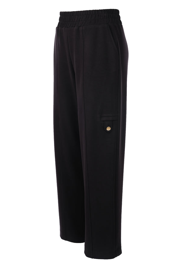 Düğme Detaylı Bol Paça Pantolon On
