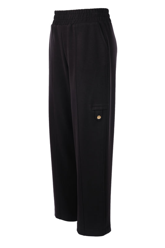 Düğme Detaylı Bol Paça Pantolon On