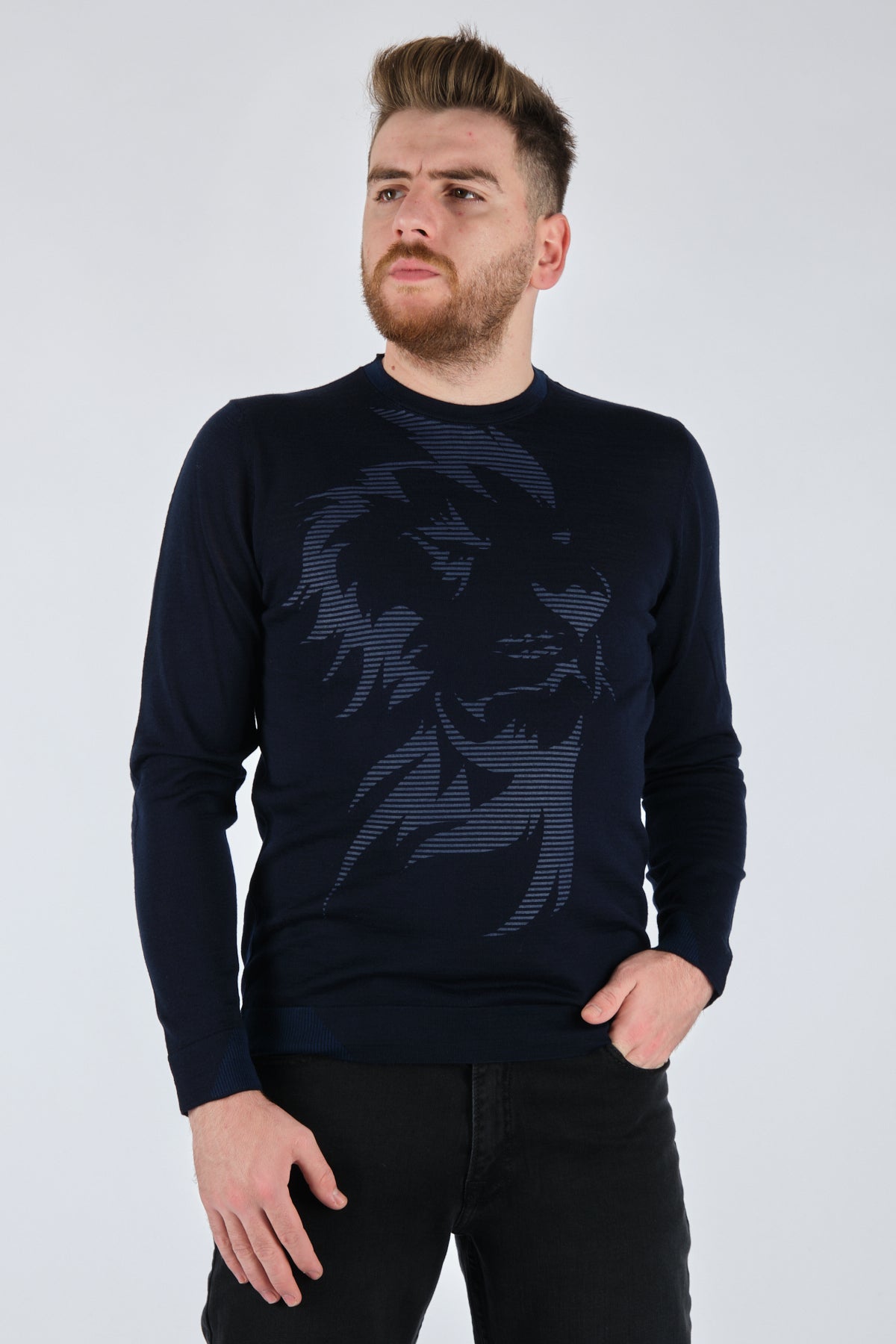 Ecer Erkek Minimalist Uzun Kol Triko - Günlük Stil Main image