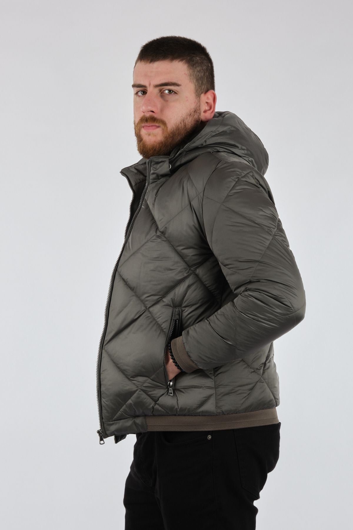 Ecer Erkek Kapüşonlu Şişme Mont - Minimalist Tasarım - Regular Fit