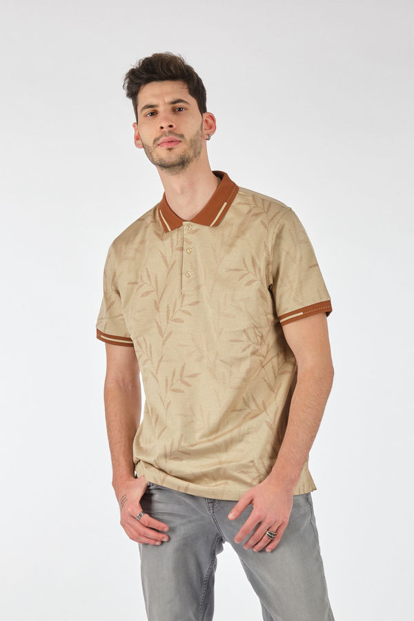 Ecer Erkek Polo Yaka Kısa Kol Tişört - Minimalist Desen - Günlük Stil