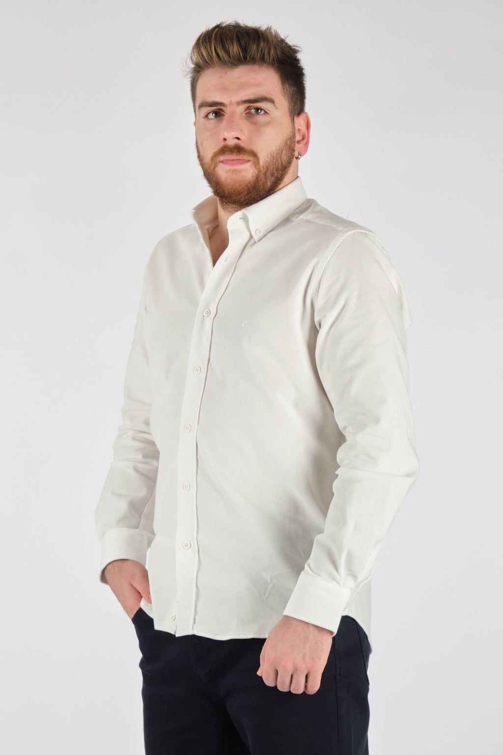 Ecer Erkek Uzun Kol Kadife Gömlek - Minimalist & Şık