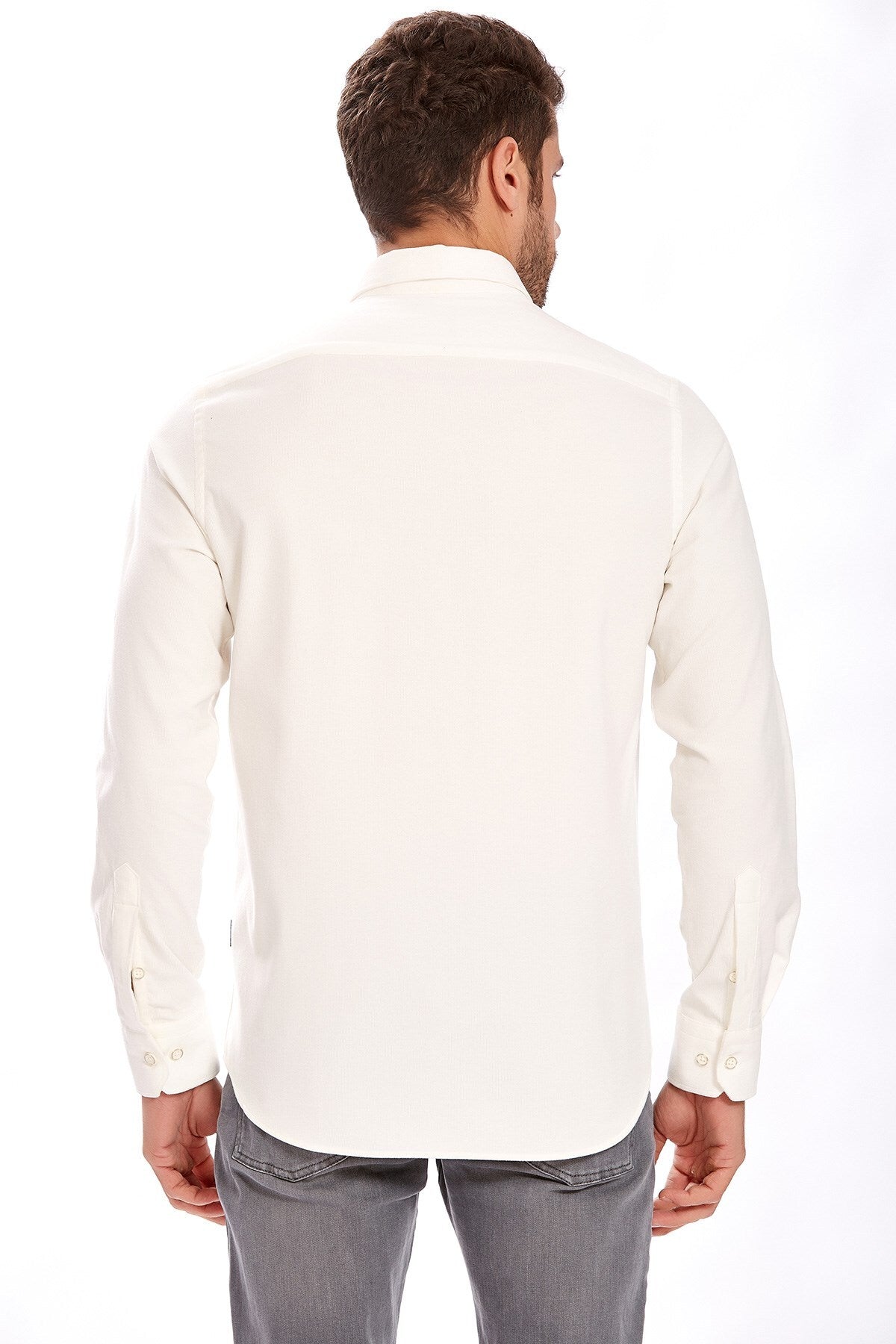 Ecer Erkek Uzun Kol Kadife Gömlek - Minimalist & Şık