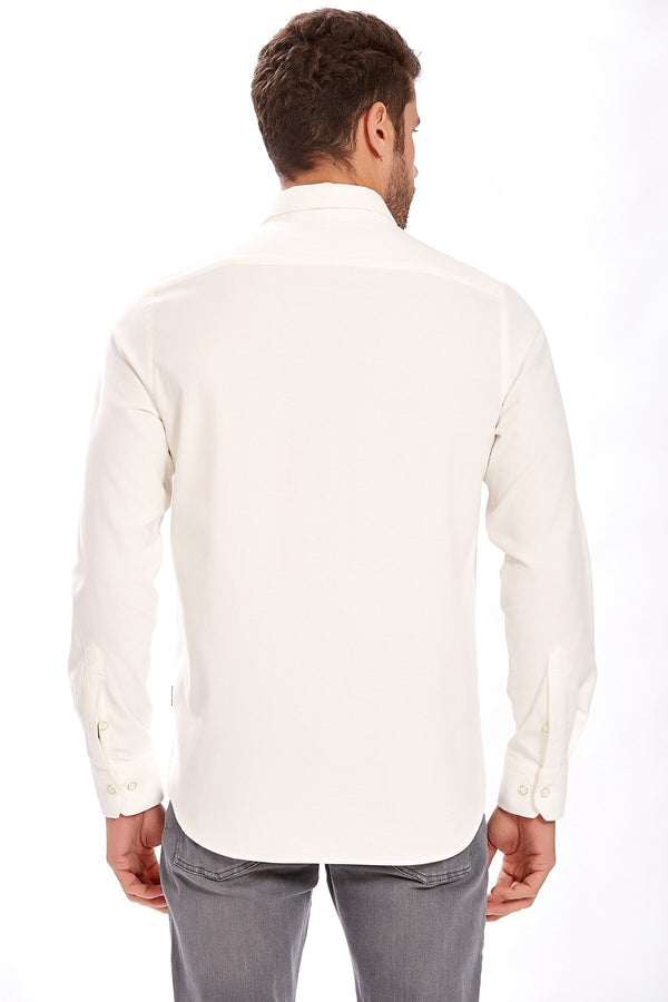 Ecer Erkek Uzun Kol Kadife Gömlek - Minimalist & Şık