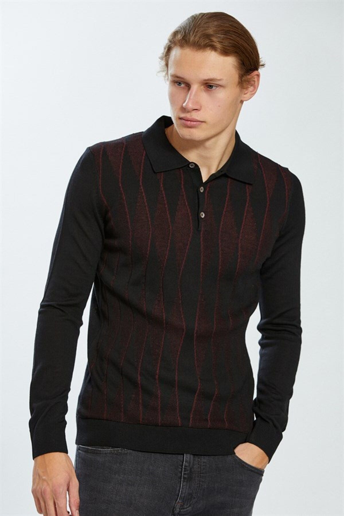 Ecer Erkek Uzun Kol Polo Yaka Minimalist Kazak - Günlük Stil Main image