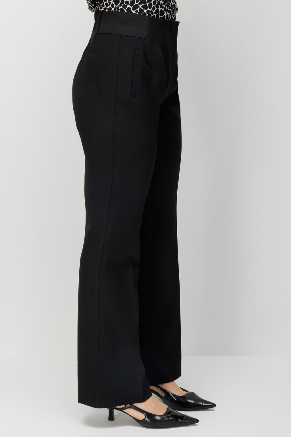 Ekol BB Beli Lastik Detaylı İspanyol Paça Pantolon 26YEKL04164