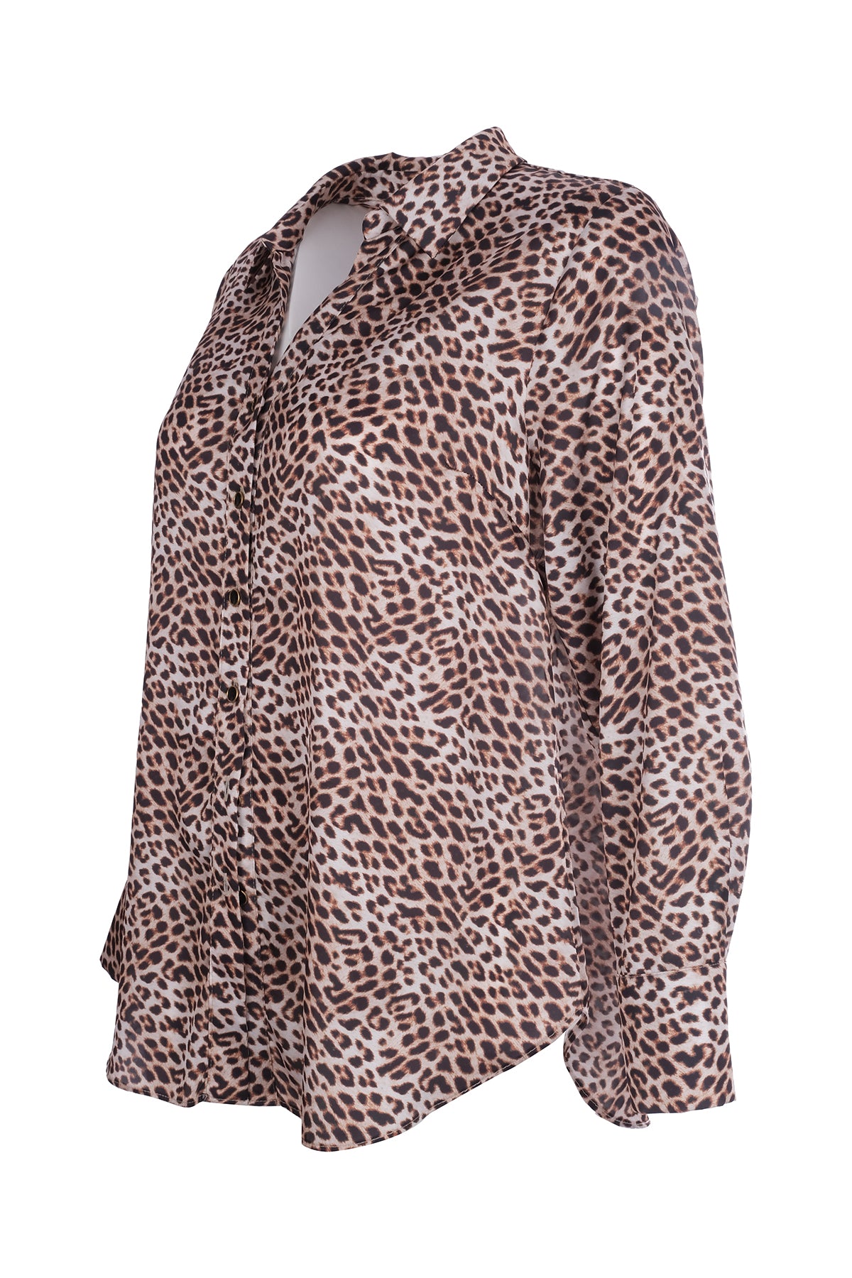 Ekol Büyük Beden leopar Desen Kadın Bluz 25EKL02533 Secondary image