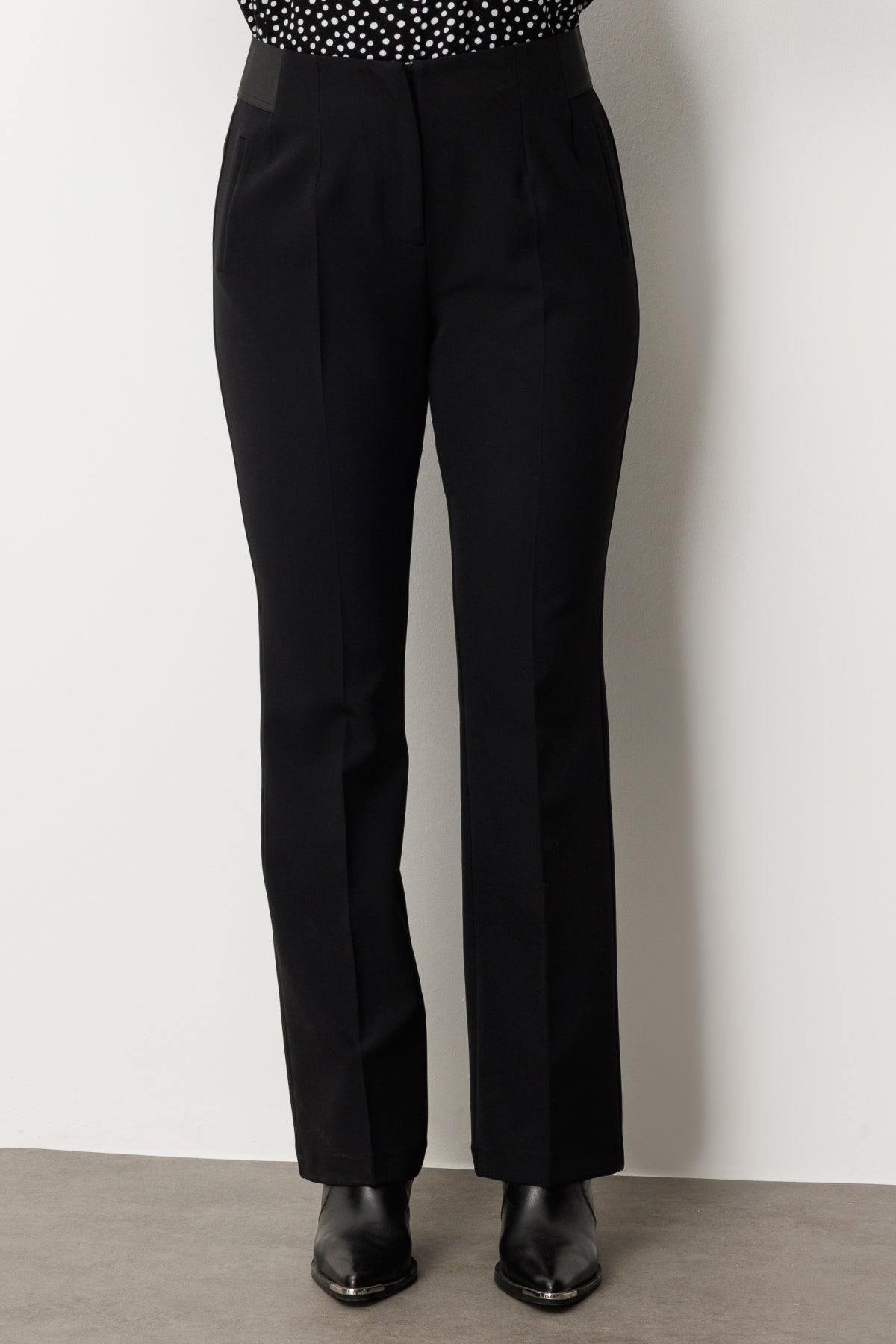 Ekol BB Kadın Normal Bel Düz Paça Dokuma Polyester Pantolon Ön Dikişli 26KEKL01107