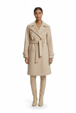 Ekol Belted Coat with Epaulette Sleeves