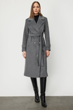 Ekol Belted Coat with Epaulette Sleeves