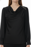 Ekol V-Neck Satin Blouse