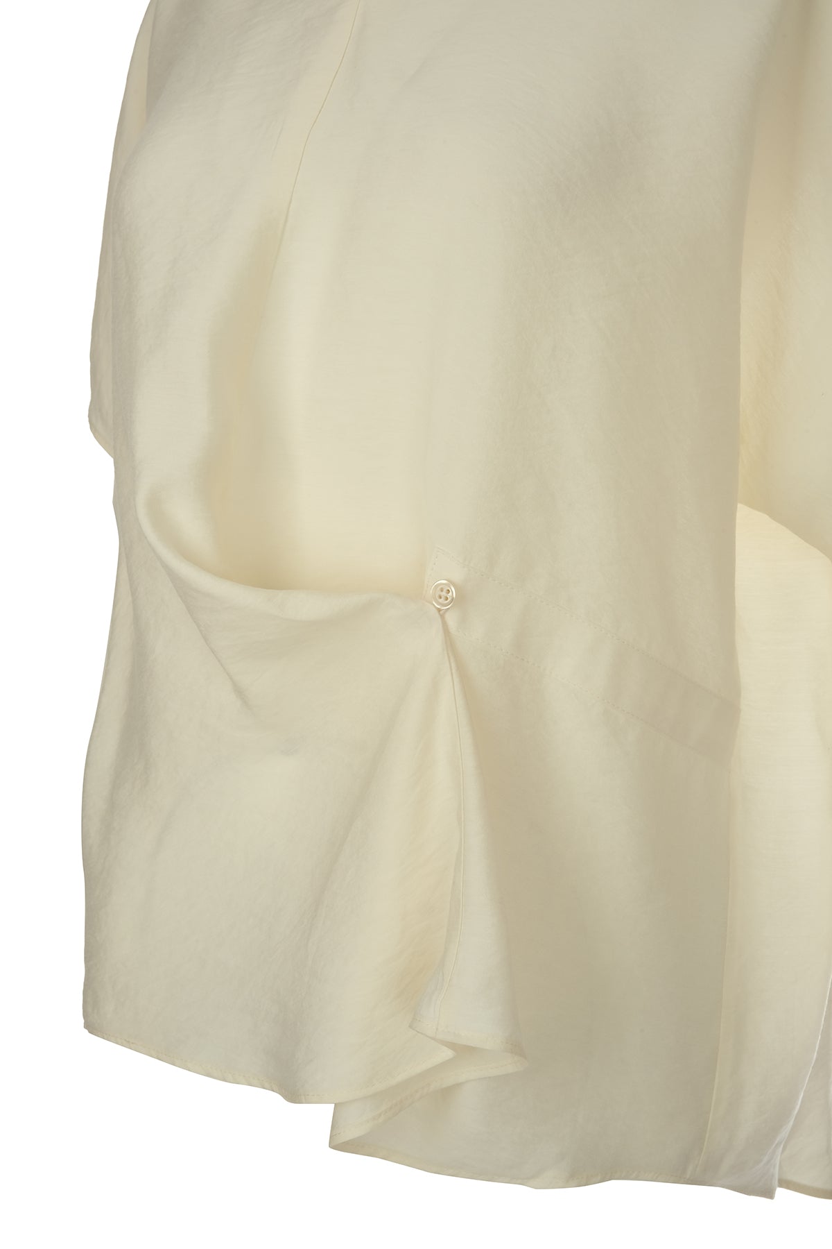 Ekol Oversize Kısa Kol V Yaka Saten Bluz - Minimalist Tarz Secondary image