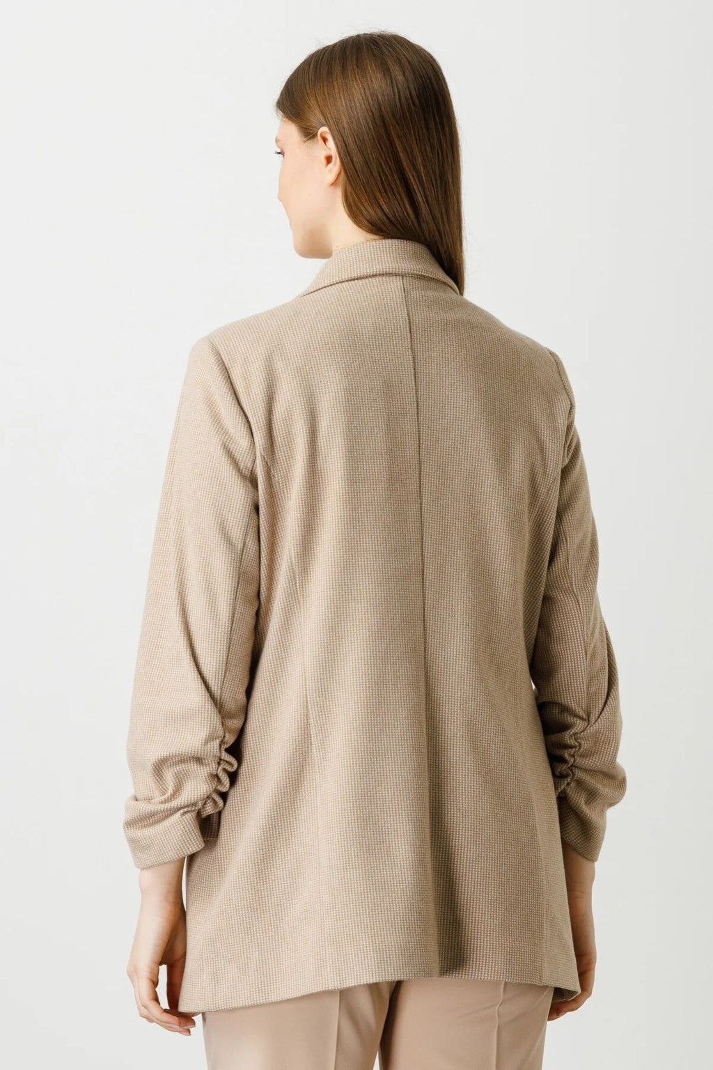 Ekol Oversize Minimalist Kadın Ceket - Çift Düğmeli, Uzun Kol