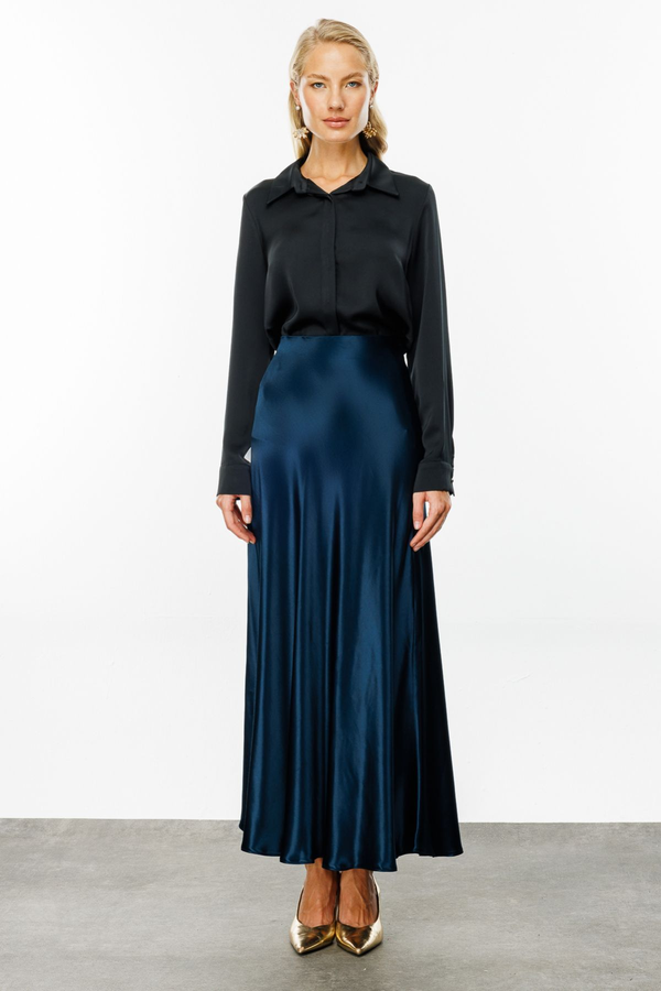 Ekol Minimalist Maxi Saten Etek - Şık ve Rahat